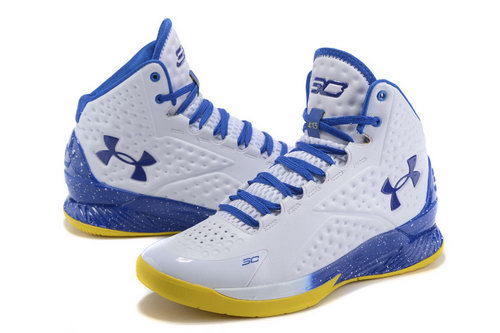 Mens Under Armour Curry One White Blue Yellow Factory